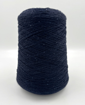 Пряжа Merino Paillettes, Italia, меринос, цвет темный джинс